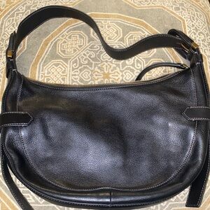 Black Leather Shoulder Bag